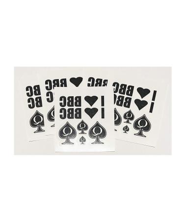 5 Sheets of Temporary Tattoos I Love BBC and QoS Queen of Spades 30 Total Tattoos