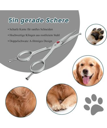 Purple Dragon Small Dog Cup Fur Scissors - Professional Safety Round Head & Silent Design for Grooming - Buy Online on GoSupps.com