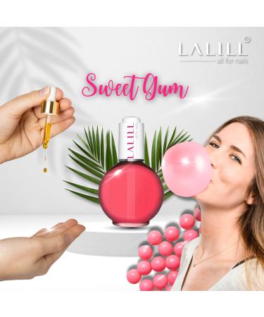 Lalill Nail Cuticle Oil 75ml - Vegan Sweet Rubber Nail Care Oil for Healthy Nails & Skin - Spa Manicure & Nail Design with Pipette - Buy Online on GoSupps.com