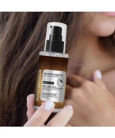  Generisch Hair oil for dry hair - 30ml anti-frizz oil - Non-greasy repair solution for split ends smoothing shine volume - Daily care - Buy Online on GoSupps.com