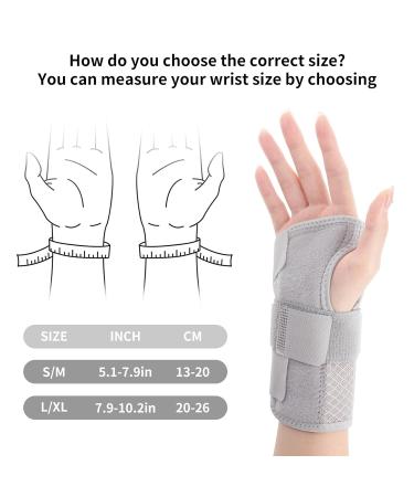 Milaiun Adjustable Wristwear for Tendinitis & Arthritis - Stylish Metal-Style Stabilizer | Gray S/M for Men & Women - Buy Online on GoSupps.com