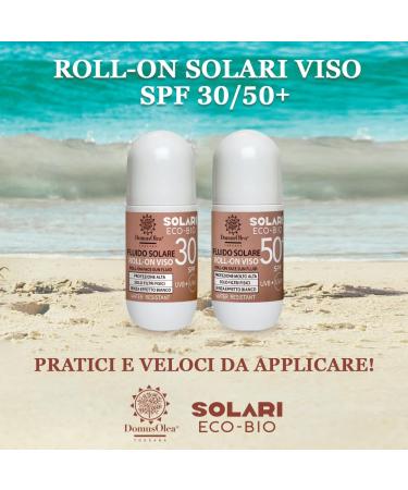 Domus Tuscan Oil RollOn SPF 30 Sunscreen for the face physical only mineral filter microencapsulated without nanoparticles UVAUVB protection waterproof 50 ml ecobio DOMUS OLEA TOSCANA - Buy Online on GoSupps.com