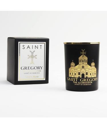 Saint Gregory The Illuminator Scented Candle | Soy Coconut Aromatherapy | 80 Hour Burn | Special Edition with Prayer Coin & Holy Oil | Saint of Armenia - Buy Online on GoSupps.com