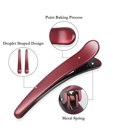 Sublaga Non-Slip Colorful Plastic Duckbill Hair Clips - 12 Pcs for Styling Women, Baby Kids, and Girls - 3.5 Inches (Frosted Color) - Buy Online on GoSupps.com