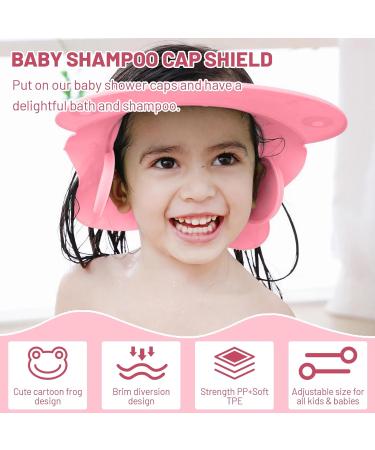 Baby Toddler Hair Washing Shield Shower Cap with Ear Cover - Pink - Buy Online on GoSupps.com