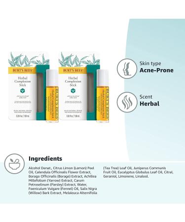 Burt's Bees Herbal Complexion Stick (Pack of 2) - Natural Acne Treatment - Buy Online on GoSupps.com