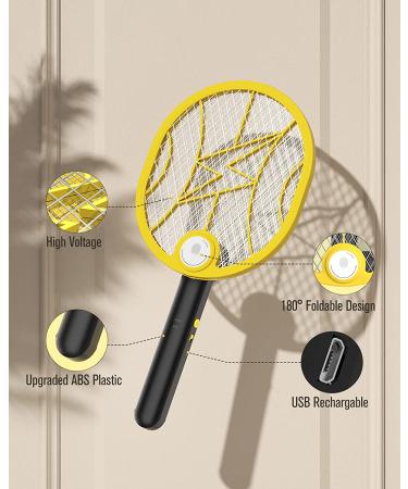Sahara Sailor Electric Fly Swatter 2-IN-1 Bug Zapper with UV Light | Rechargeable & High-Voltage | Foldable Mosquito Zapper for Indoor & Outdoor Use - Buy Online on GoSupps.com