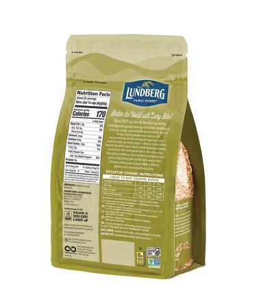 Lundberg Family Farms Organic Brown Long Grain Rice - 32 oz (2-Pack) | Whole Grain, High Fiber, Gluten-Free | USDA Certified Organic Pantry Staple - Buy Online on GoSupps.com