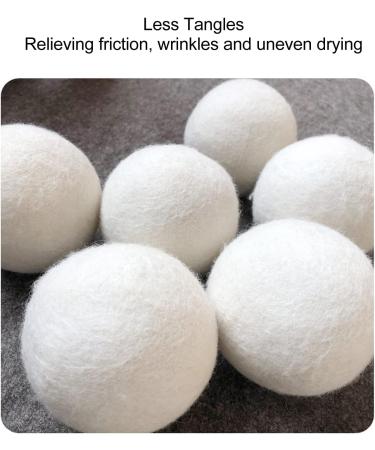 Fabric Softener Balls Wool Drying Balls Bag Packed Pack of 6 Reducing Static Electricity for Clothes (6 cm) - Buy Online on GoSupps.com