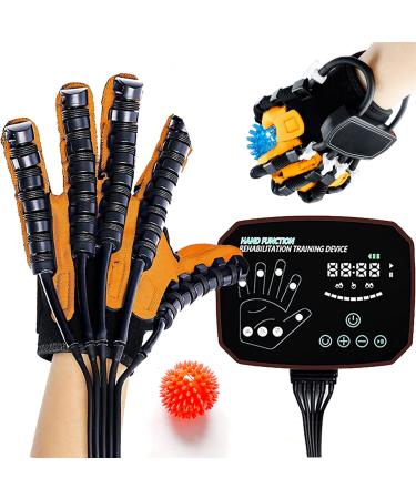 Rehabilitation Robot Gloves for Stroke Hemiplegia Hand Dysfunction Patient Training Device with Mirroring Training Smart Rechargeable Finger Training Rehab Orthotics Left Hand L Large Left Hand