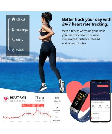 MorePro Fitness Activity Tracker - Heart Rate, Blood Pressure, Blood Oxygen Monitor - IP68 Waterproof Smart Watch with HRV Health Sleep Tracking - Smartwatch for Women Men Blue - Buy Online on GoSupps.com