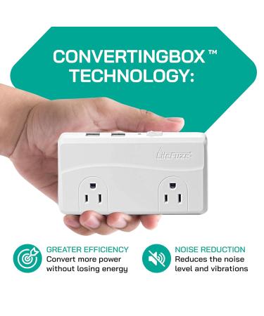 200W Travel Voltage Converter 220V to 110V - EU AU UK Adapter for Clippers Shavers & Trimmers - Circuit Breaker Included - Buy Online on GoSupps.com