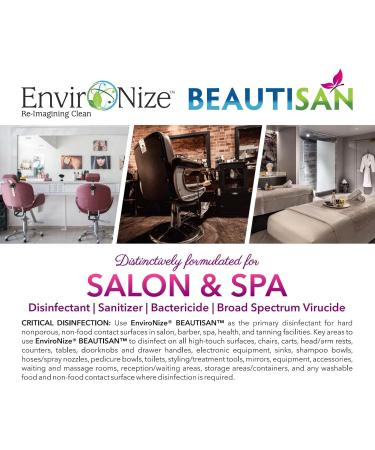 Beautisan Spa & Salon Cleaner & Disinfectant - Made of Hypochlorous Acid (HOCL) - Multipurpose & All Purpose Cleaner Sanitizer & Deodorizer for Floors Surface Furniture & More - Buy Online on GoSupps.com