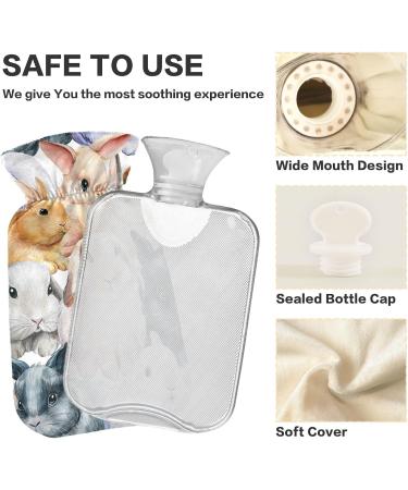 Naanle 2L Hot Water Bottle with Animal Rabbit Cover | Pain Relief & Cold Therapy | Back Hand Foot Warmer - Buy Online on GoSupps.com