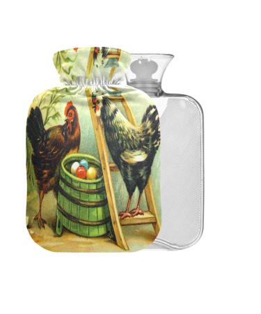 Hot water bottle with cover 1 l small hot water bag for pain relief bed hand and feet without BAP-free