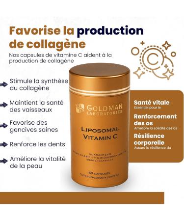 VITAMINE C LIPOSOMALE 500mg - Dose puissante Vitamine C I Encapsul e pour une biodisponibilit maximale I 100% non-OGM et v g talienne I Compl ment alimentaire - 60 Capsules Vegan - Buy Online on GoSupps.com