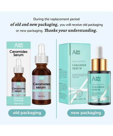 ANAiRUi Ceramide Serum to Hydrate Moisture and Plump Skin for Normal to Dry Skin with Ceramide-3 and Hyaluronic Acid Skin Barrier Repair Anti-Aging Serum for Face 30ml Ceramide Face Serum - Buy Online on GoSupps.com