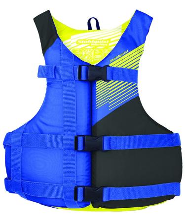 Stohlquist Fit Unisex Adult Life Jacket PFD - Coast Guard Approved, Easily Adjustable for Full Mobility, Lightweight, PVC Free | Universal and Oversize Blue/Black Universal Adult