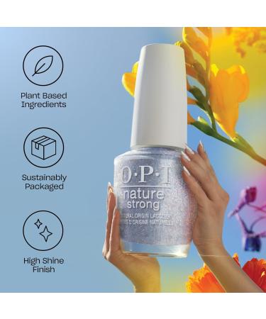 OPI Nature Strong Nail Polish | Quick Dry Vegan Nail Varnish with Long-Lasting Results | Made with Natural Ingredients | Red Shades | A Bloom with a View | 15 ml - Buy Online on GoSupps.com