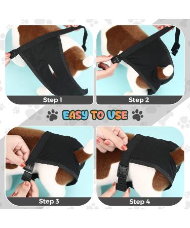 3 Pack Dog Trousers & Diapers for Bitches - Adjustable Washable Protective During Heat & Bleeding - Buy Online on GoSupps.com