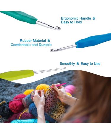 Vodiye Professional Extra Long 3mm Crochet Hook Set - Ergonomic Handle, Perfect for Beginners and Experienced Crocheters - Buy Online on GoSupps.com