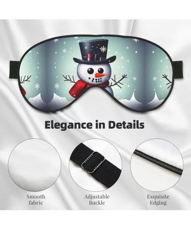 Buy SSIMOO Christmas Snowman Print Eye Mask | Double-Sided Soft Light Blocking Sleep Mask | Enhance Sleep Quality International Shipping - Buy Online on GoSupps.com