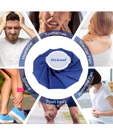 Vivicool Ice Cream Bag for Injuries - Reusable Heat & Cold Therapy | Pain Relief Cooling Bag & Hot Water Bag | 11 Inch with Ice Cube Bowl - Buy Online on GoSupps.com