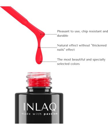 INLAQ HEMA Free Gel Polish 6 ml - Neon Red Nail Varnish - Long Lasting Manicure - Chip Resistant Nail Polish - Neon Spectrum Collection - UV Nail Polish Without Hema - Gel Nail Polish Neon Rouge - Buy Online on GoSupps.com