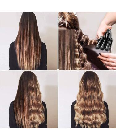 1 Inch Hair Waver Curling Iron Wand | Tourmaline Ceramic Triple Barrels Crimper for Mermaid Beach Waves | Black - Buy Online on GoSupps.com