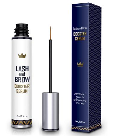 Natural Lash Growth Serum - USA Made Eyebrow Growth Enhancer - Eyelash Booster to Grow Longer Eyelashes - Lash Boost & Brow Enhancing Serum 0.17 Fl Oz (Pack of 1)