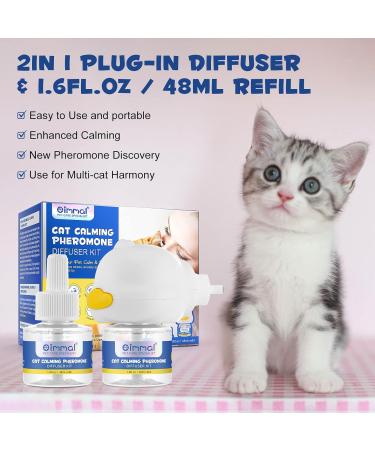 Uocasi Calming Pheromone Diffuser for Cats - 2-in-1 Starter Set (Diffuser + 2 x 48ml Vials) - 60 Days of Cat Anxiety Relief - Buy Online on GoSupps.com