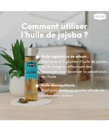 WAAM Cosmetics Organic Jojoba Vegetable Oil 100% Pure and Natural First Cold Pressed Skin and Hair Care Oil 75 ml - Buy Online on GoSupps.com