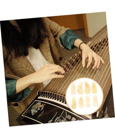 WOFASHPURET 8pcs Guzheng nails guitar picks for kids guzheng picks acoustic guitar picks bass finger picks guzheng ox horn pick thin guitar picks thumb picks child finger guard Ukulele horns 3X1.2X0.1CM Light Yellow 01 - Buy Online on GoSupps.com