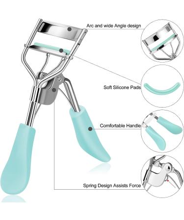 Zowor Eyelash Curler with Comb and Brush - Curved Lash Curler with 5 Silicone Refill Pads for Natural and Long-Lasting Curl - Perfect Make Up Gift for Women - Buy Online on GoSupps.com
