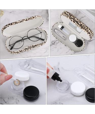 Moko Double-Sided Glasses Case with Mirror | Scratch-Resistant & Stylish Leopard Pattern for Glasses Reading Glasses & Contact Lenses - International Shipping Available - Buy Online on GoSupps.com