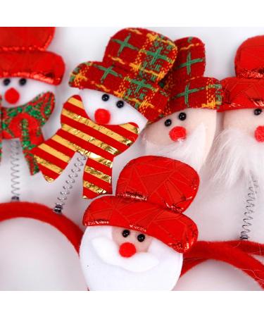 amangul Christmas Theme Headband Bowknot Snowman Hairhoop Party Props Accessories Festival Party Hairband Kids Adult Headwear(Snowman Red Gold Sca) - Buy Online on GoSupps.com