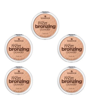 Essence Sun Club Matt Bronzing Powder Bronzer No. 01 nude matt matt for dry skin for impure skin vegan without alcohol without preservatives without parabens 5 -pack (5x15g) 15 g (5 -pack) 01natural