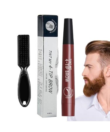 Bartstift Filler | Waterproof Hair Base Pencil - Long-Lasting Beard & Mustache Makeup in Aznever Red-Brown | Natural Finish for Men - Buy Online on GoSupps.com