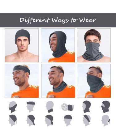 6-Piece Reusable Neck Gaiters for Men - Summer Face Mask with UV Protection and Breathable Polyester Fabric - Buy Online on GoSupps.com