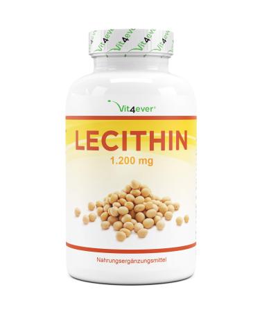 Lecithin 1 200 mg - 240 Softgels - Premium: With phospatids - Soyalecithin without genetic engineering - high -dose - laboratory test - Premium quality