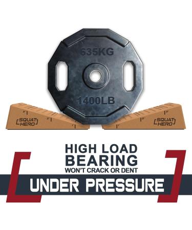 Buy Squat Hero Pro Wedge Blocks - Non-Slip Full-Foot Kork Gene for Optimal Squat Training | Perfect for Knees Over Toes | Set of 2 - Buy Online on GoSupps.com