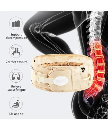 Decompression Lower Back Pain Relief Belt with Adjustable Pillow & Air Massage - Mint Color - Buy Online on GoSupps.com
