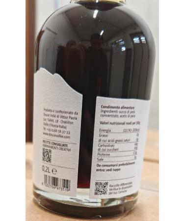  Italian Food Direct Douce Vall e Poirique balsamic seasoning with pears - 100 ml - Aosta Valley - Buy Online on GoSupps.com