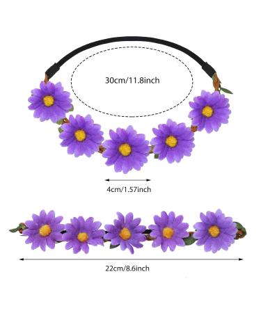 Wllhyf 5-Piece Flower Crown Headband Set - Fashionable Hawaiian Hair Flowers for Summer Festivals Weddings | Fairy Head Jewelry & Accessories - Buy Online on GoSupps.com