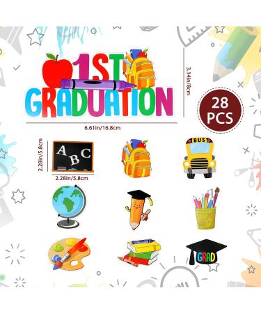 Graduation Cake Topper Graduation Cupcake Toppers Happy Kindergarten Graduation Cupcake Pick for Graduate Party Cake Decor (Nice Style 28 Pieces) - Buy Online on GoSupps.com