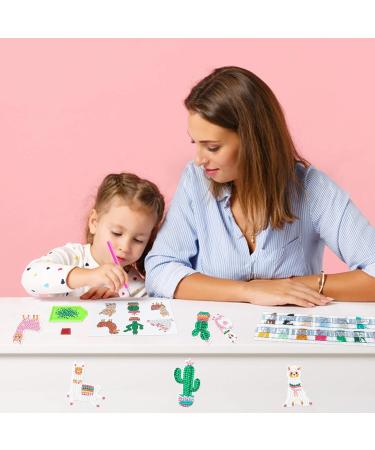 OSNIE 12 Pcs Llama Cactus 5D DIY Diamond Painting Kit for Kids & Adults - Creative Resin Rhinestone Art Craft Set - Buy Online on GoSupps.com