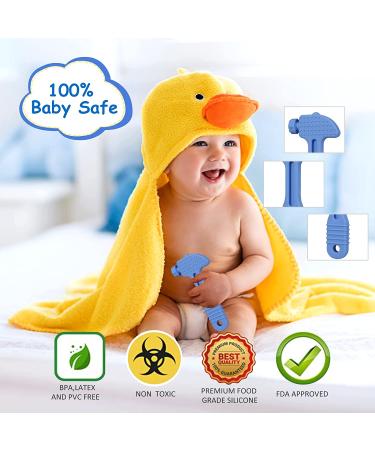 Haili Baby Teething Toys for 0-6 Months & 6-12 Months | BPA Free Silicone Molar Teether | Freezer Safe | Hammer Wrench Spanner Pliers Shape | Baby Boy Toys - Buy Online on GoSupps.com
