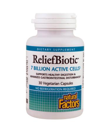 Natural Factors ReliefBiotic IB 7 Billion 30 Vegetarian Capsules