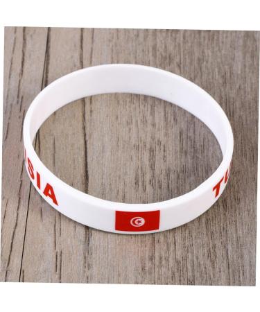 NOLITOY 6 Pcs Men's Sports Silicone Wristbands - Football, Baseball, Basketball Country Flag Bracelets - Buy Online on GoSupps.com