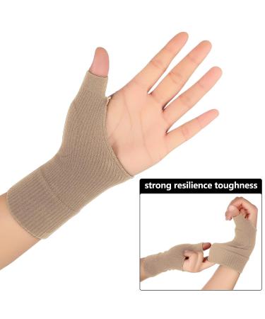 SATINIOR 6 Pairs Thumb Arthritis Compression Gloves - Breathable Wrist Support Brace - Fingerless Glove with Gel Hand Pads - Large Size - Black and Beige - Men Women Carpal Tunnel Joint Pain Relief - Buy Online on GoSupps.com